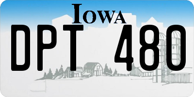 IA license plate DPT480