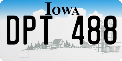 IA license plate DPT488