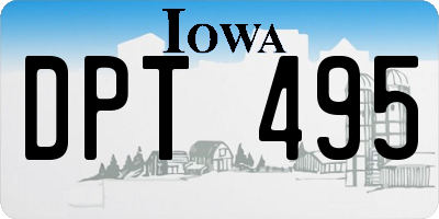 IA license plate DPT495