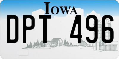 IA license plate DPT496