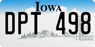 IA license plate DPT498
