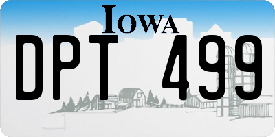 IA license plate DPT499