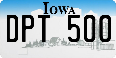 IA license plate DPT500