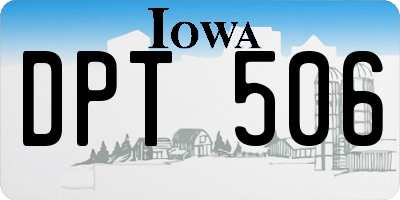 IA license plate DPT506