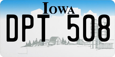 IA license plate DPT508