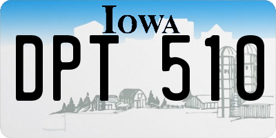 IA license plate DPT510