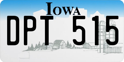 IA license plate DPT515
