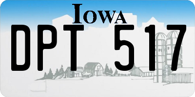 IA license plate DPT517