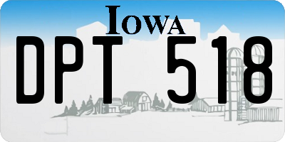 IA license plate DPT518