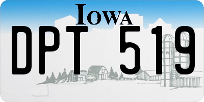 IA license plate DPT519