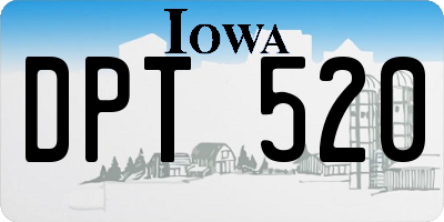 IA license plate DPT520