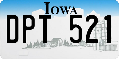 IA license plate DPT521
