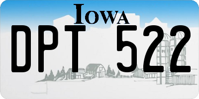 IA license plate DPT522