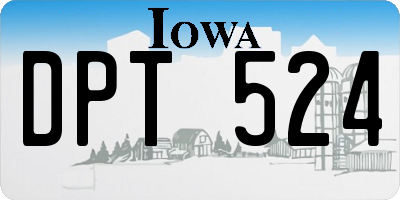 IA license plate DPT524