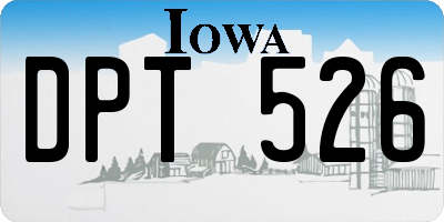 IA license plate DPT526
