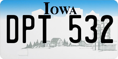 IA license plate DPT532