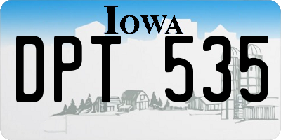 IA license plate DPT535