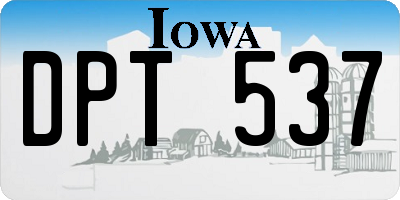 IA license plate DPT537
