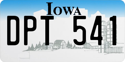 IA license plate DPT541