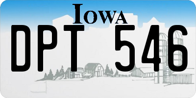IA license plate DPT546