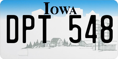 IA license plate DPT548