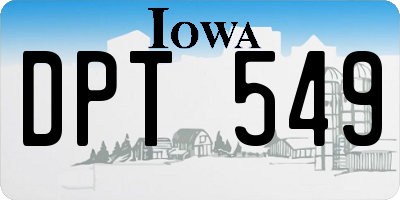 IA license plate DPT549