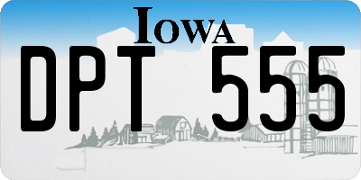 IA license plate DPT555