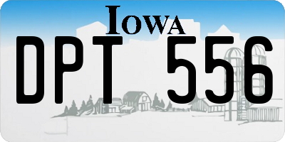 IA license plate DPT556