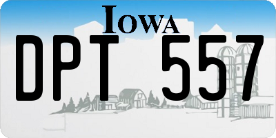 IA license plate DPT557