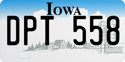 IA license plate DPT558