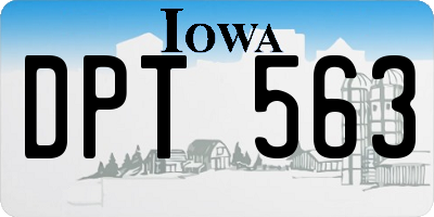 IA license plate DPT563