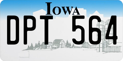 IA license plate DPT564