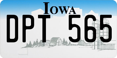 IA license plate DPT565