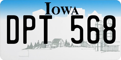 IA license plate DPT568