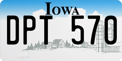IA license plate DPT570