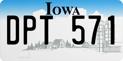 IA license plate DPT571