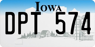 IA license plate DPT574