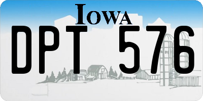 IA license plate DPT576