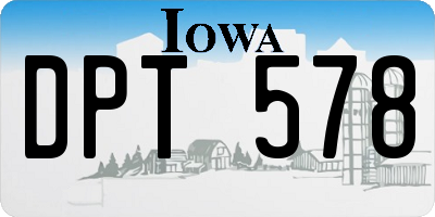 IA license plate DPT578