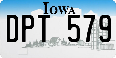 IA license plate DPT579