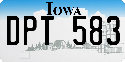 IA license plate DPT583