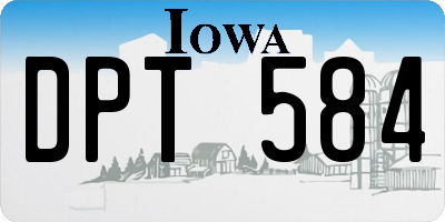 IA license plate DPT584