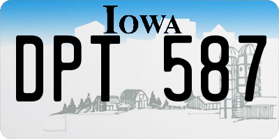 IA license plate DPT587