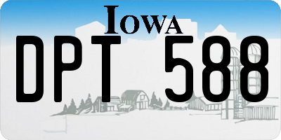 IA license plate DPT588