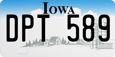 IA license plate DPT589