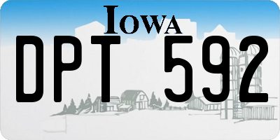 IA license plate DPT592