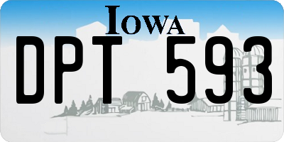 IA license plate DPT593