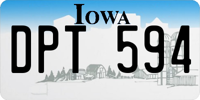IA license plate DPT594