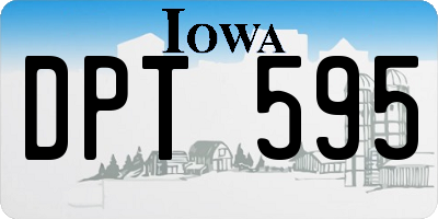 IA license plate DPT595