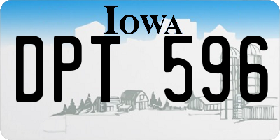 IA license plate DPT596